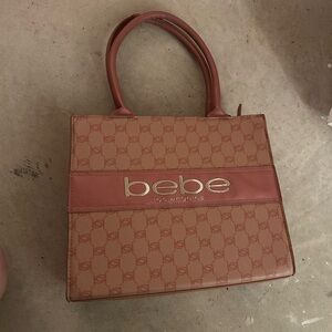 Bebe pink vintage tote bag